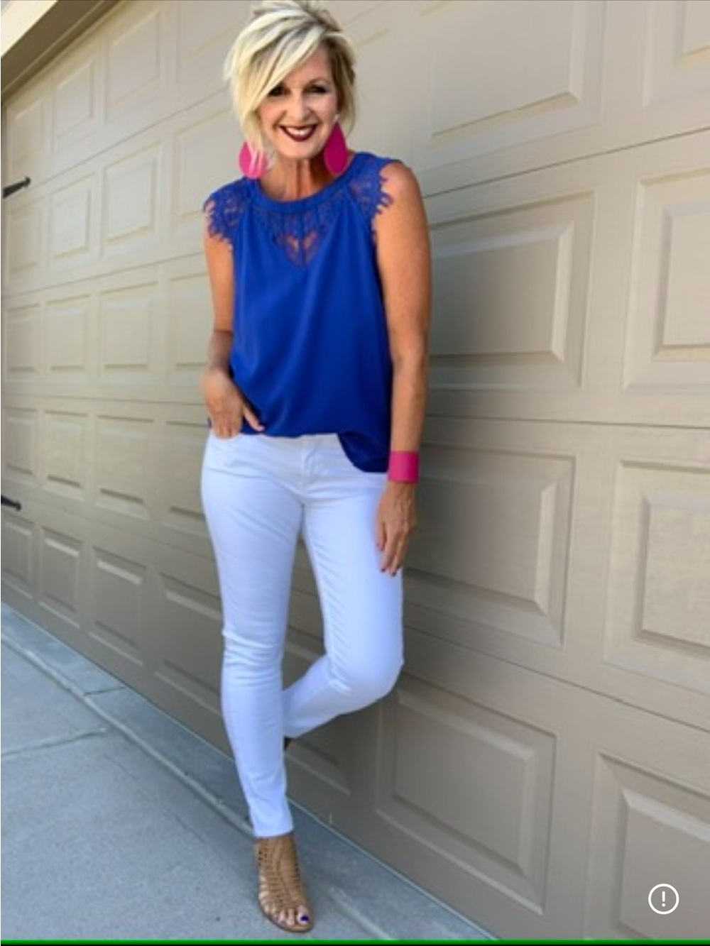 Royal Blue Lace Top